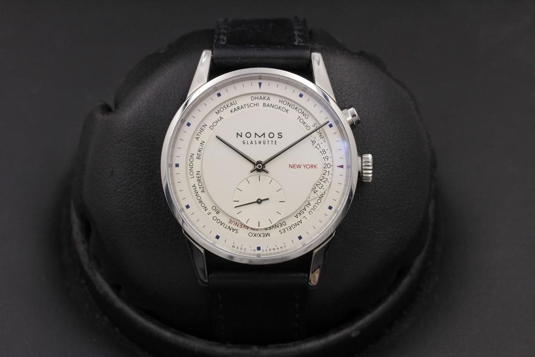 Nomos Glashütte World Time Zürich Weltzeit "5th Avenue Wempe Edition" 807