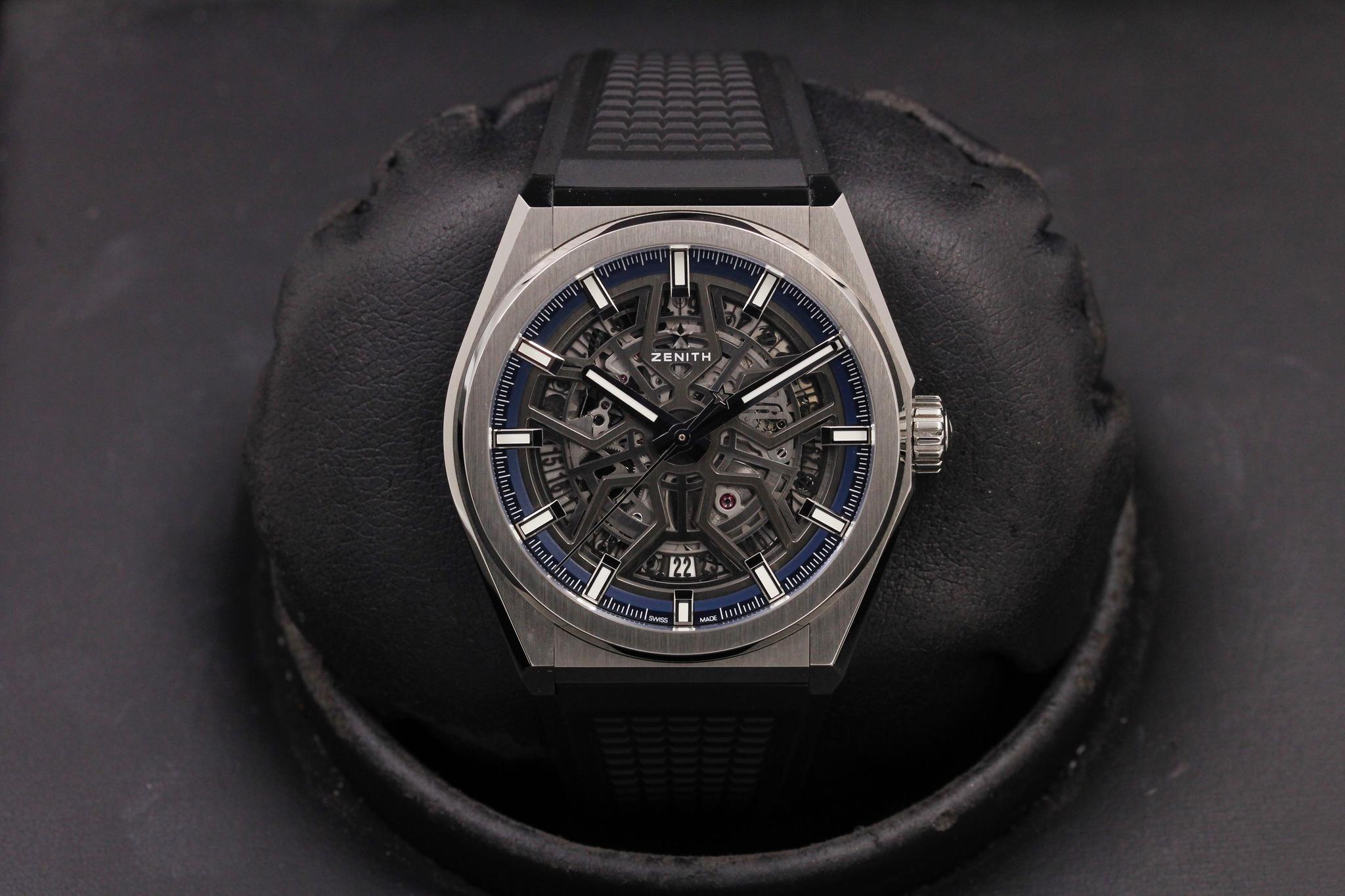 Zenith Defy Classic Skeleton Dial Black Rubber Men's Watch  95.9000.670/78.R782