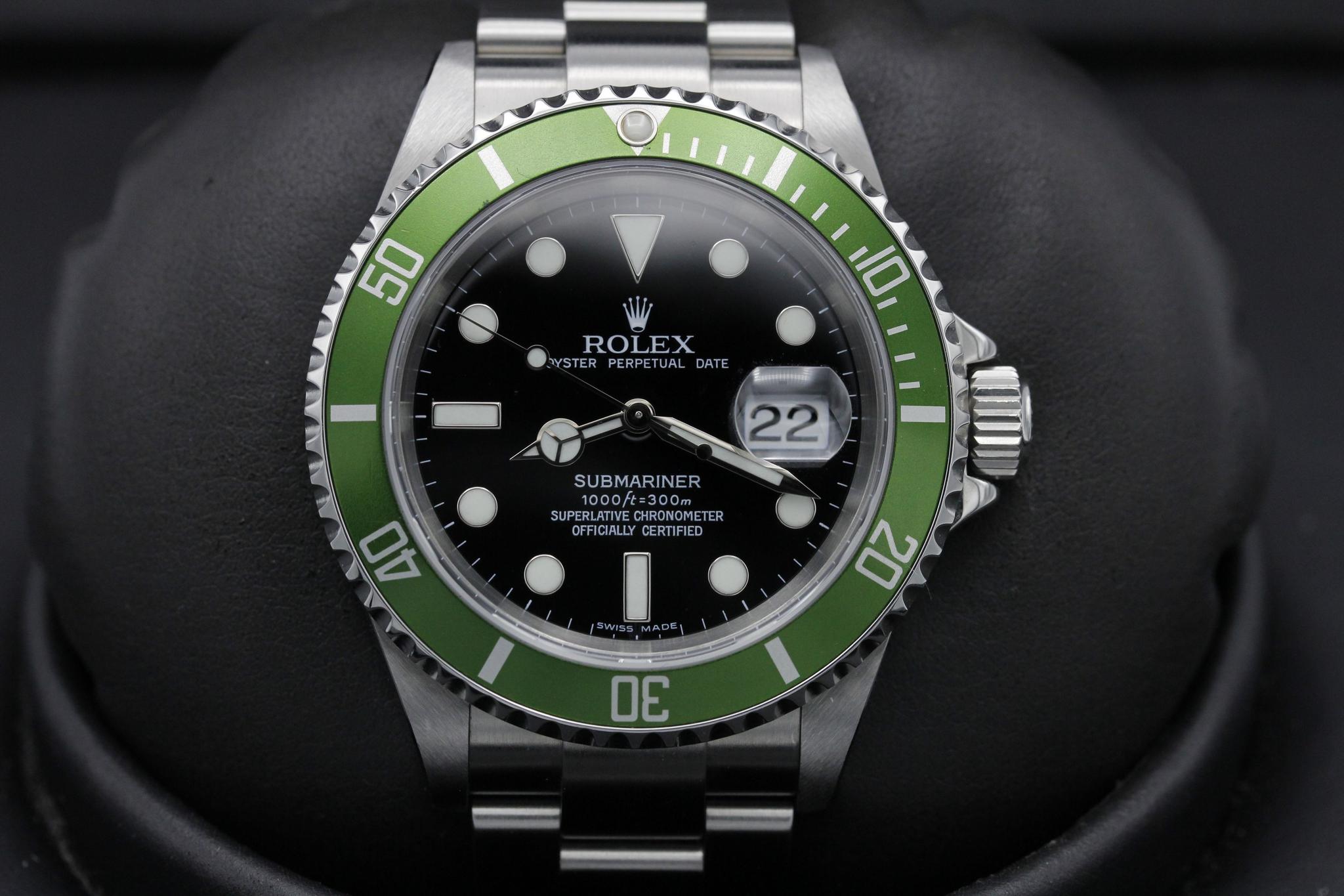 Pre-Owned Rolex Submariner Kermit 16610LV