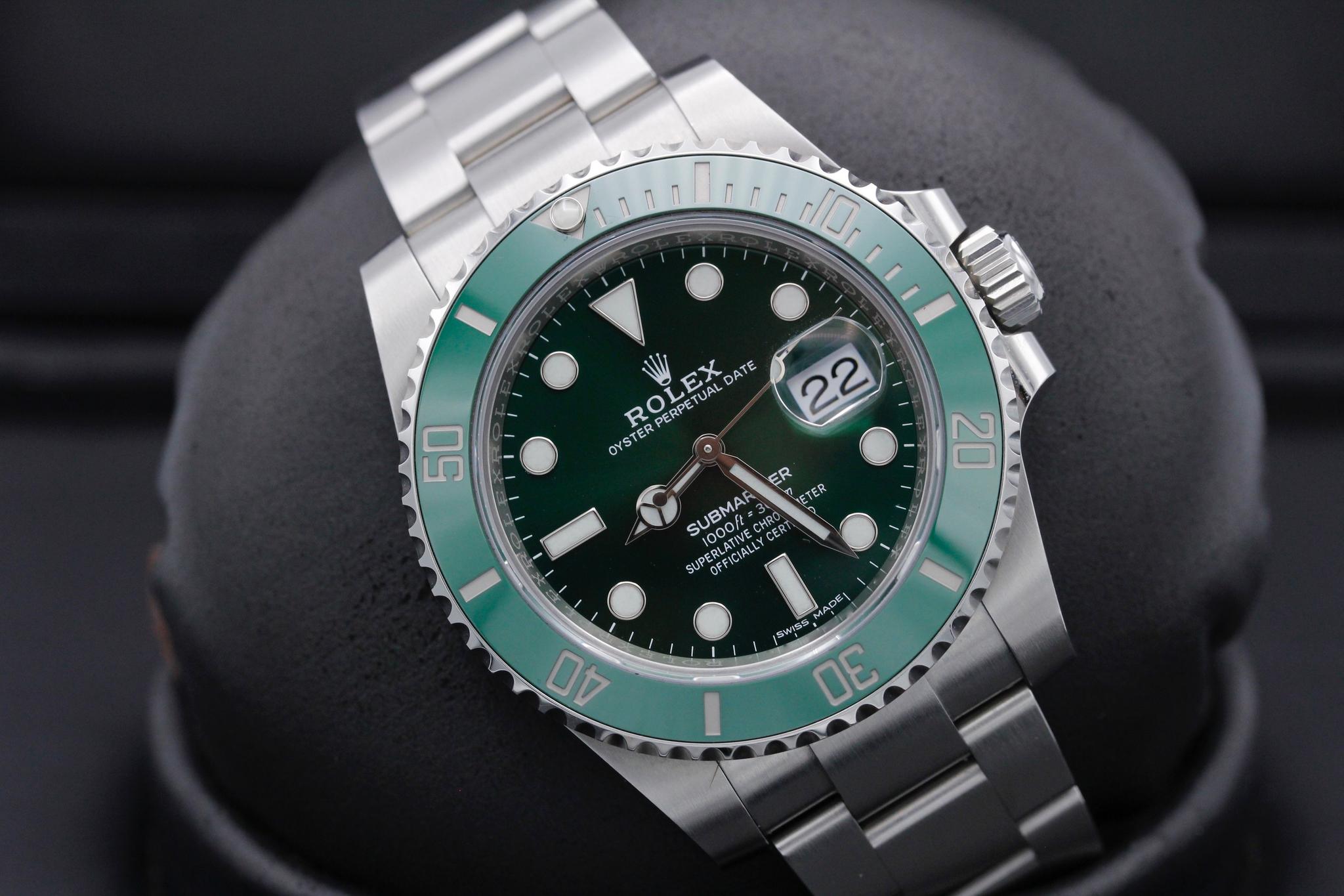 Rolex Submariner The Hulk Green Dial & Bezel model 116610LV RANDOM SERIAL  Mint Condition Box