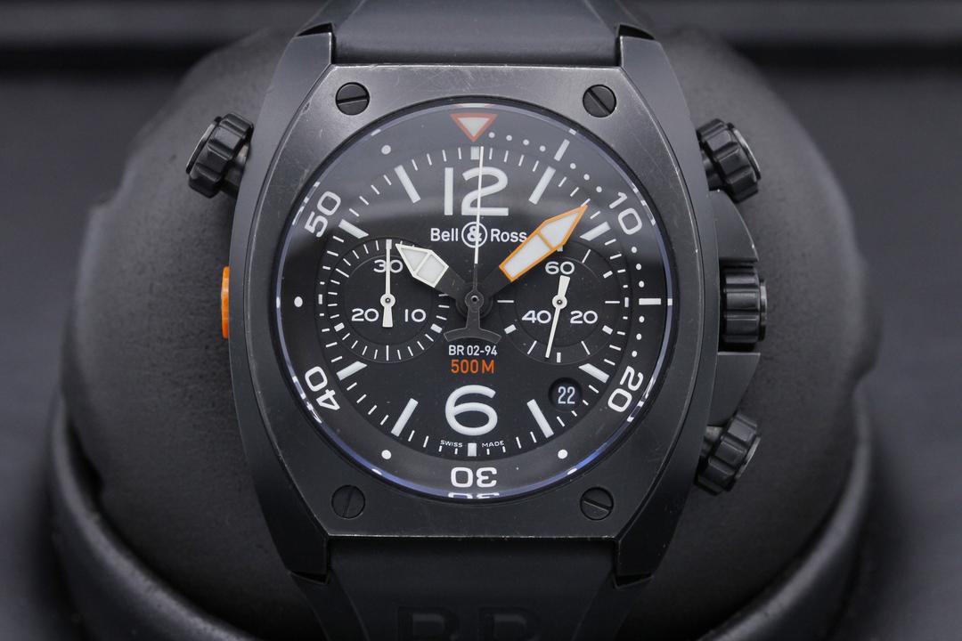 Bell & Ross  Black Carbon Marine Chronograph BR02-94