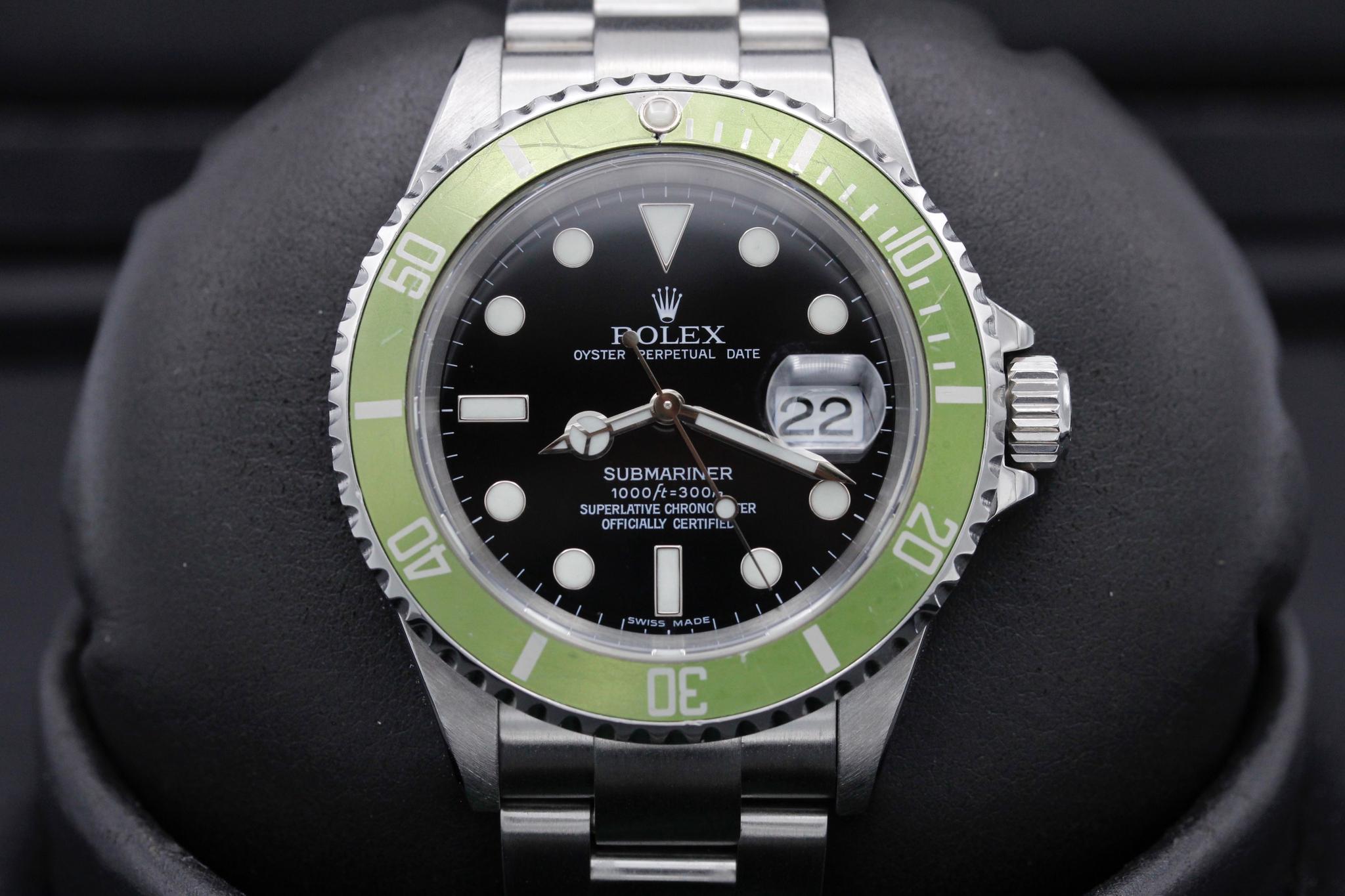 Pre-Owned Rolex Submariner Kermit 16610LV