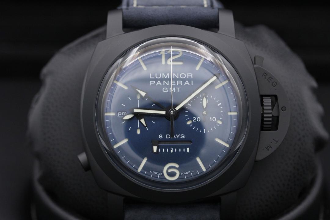 Panerai Luminor Chrono Monopulsante 8 Giorni GMT Blu Notte PAM 1135