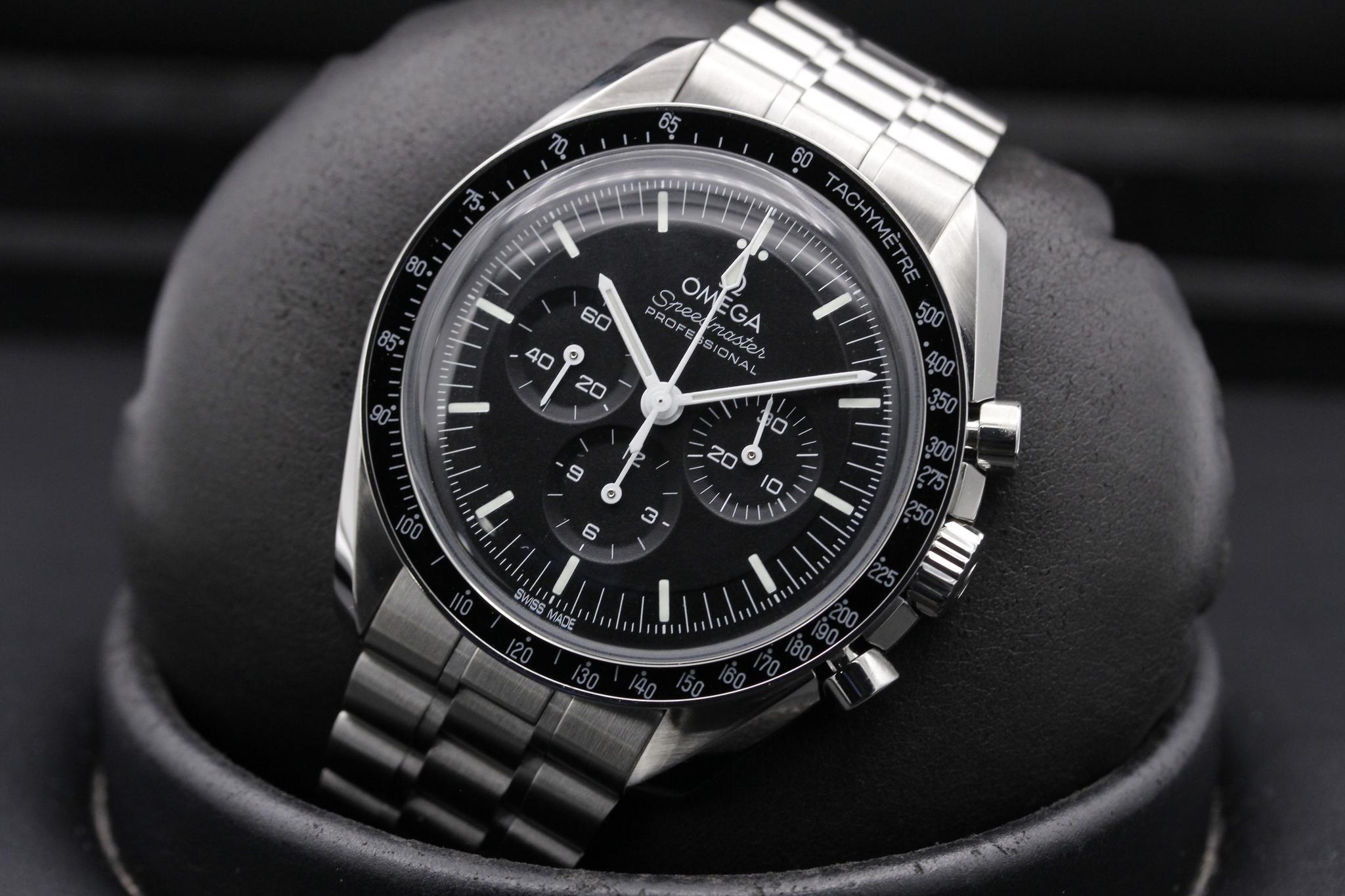 Omega Speedmaster Professional Moonwatch 3861 Hesalite 2023 Black  Chronograph Set