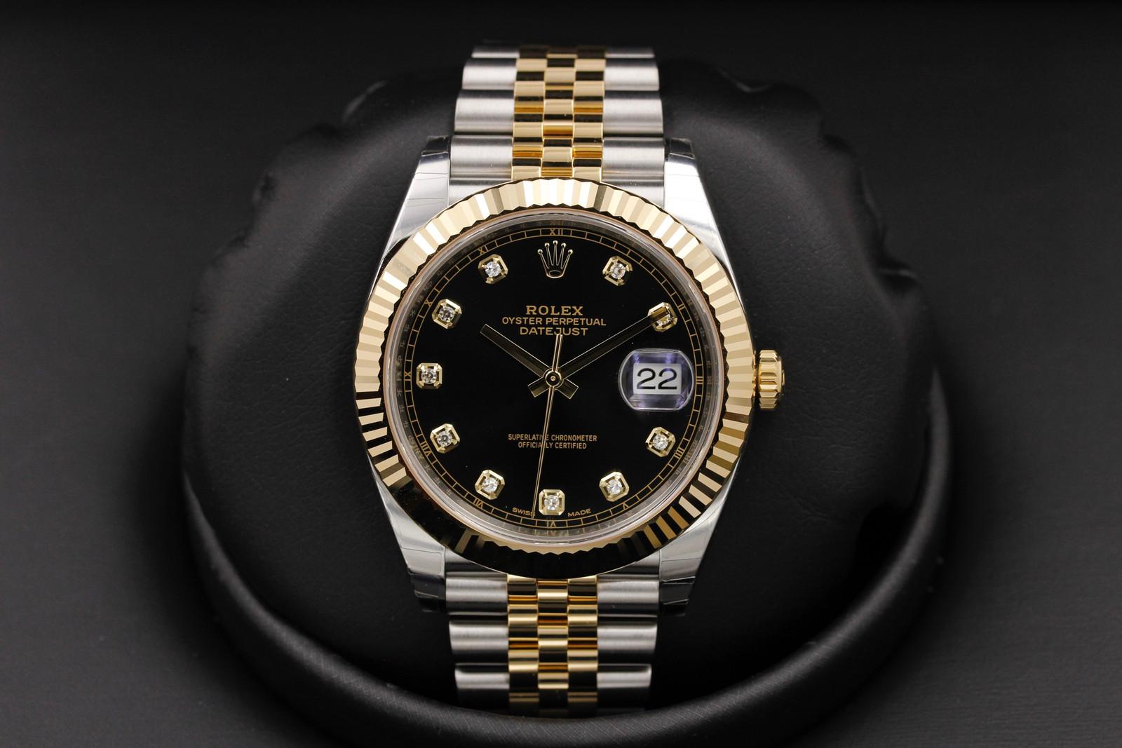 Rolex Datejust 41 Black Diamond Dial Watch 126333